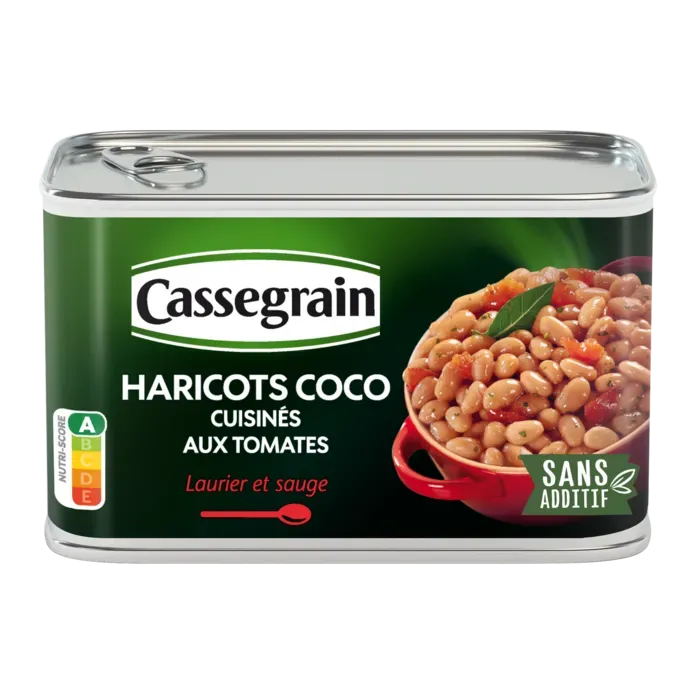 Haricots Coco cuisinés aux tomates, Laurier et sauge