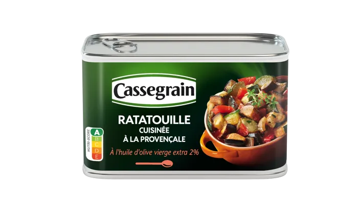 Ratatouille cuisinée à la Provençale à l'huile d'olive vierge-extra 2%